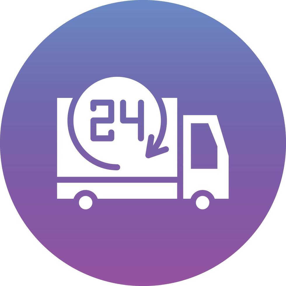 24 Hours Delivery Vector Icon