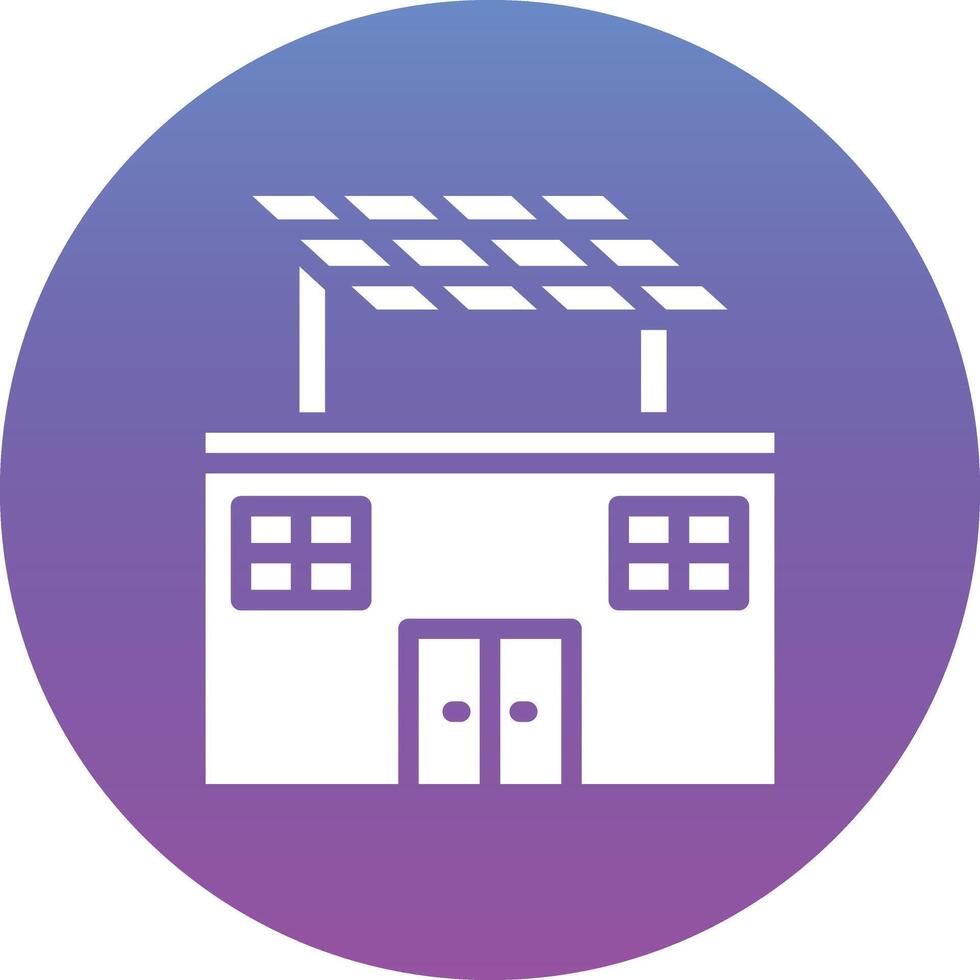 Eco Solar Home Vector Icon