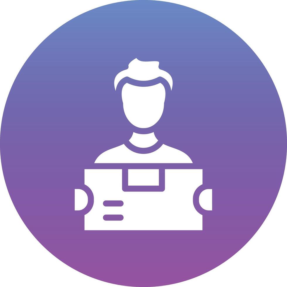 Courier Man Vector Icon