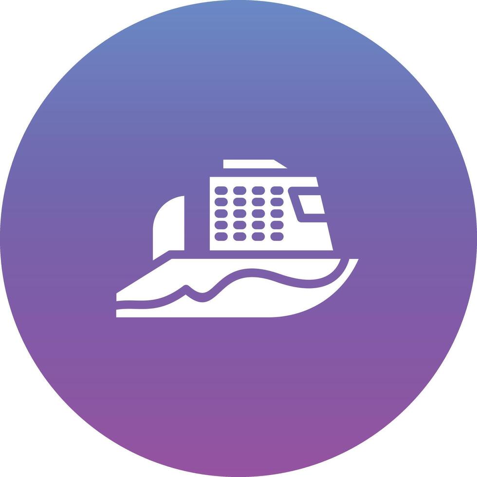 Ferry Boat Vector Icon