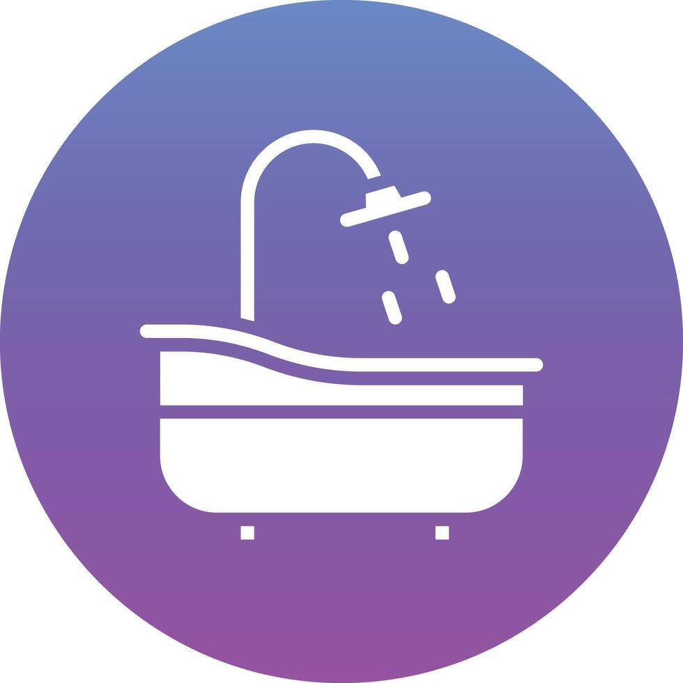 icono de vector de bañera