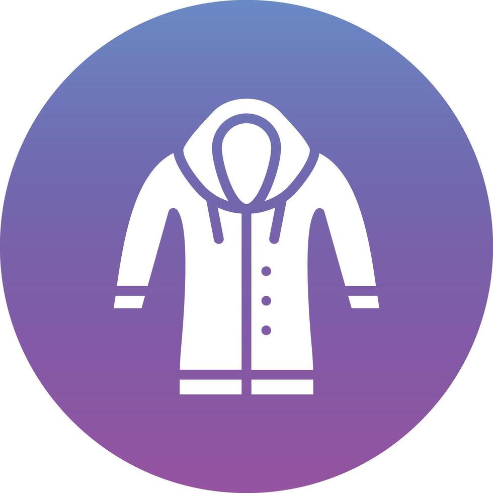 Man Raincoat Vector Icon