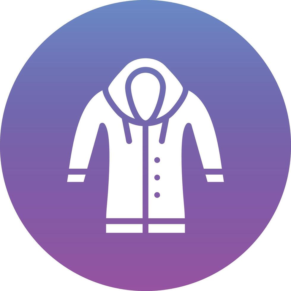 Man Raincoat Vector Icon