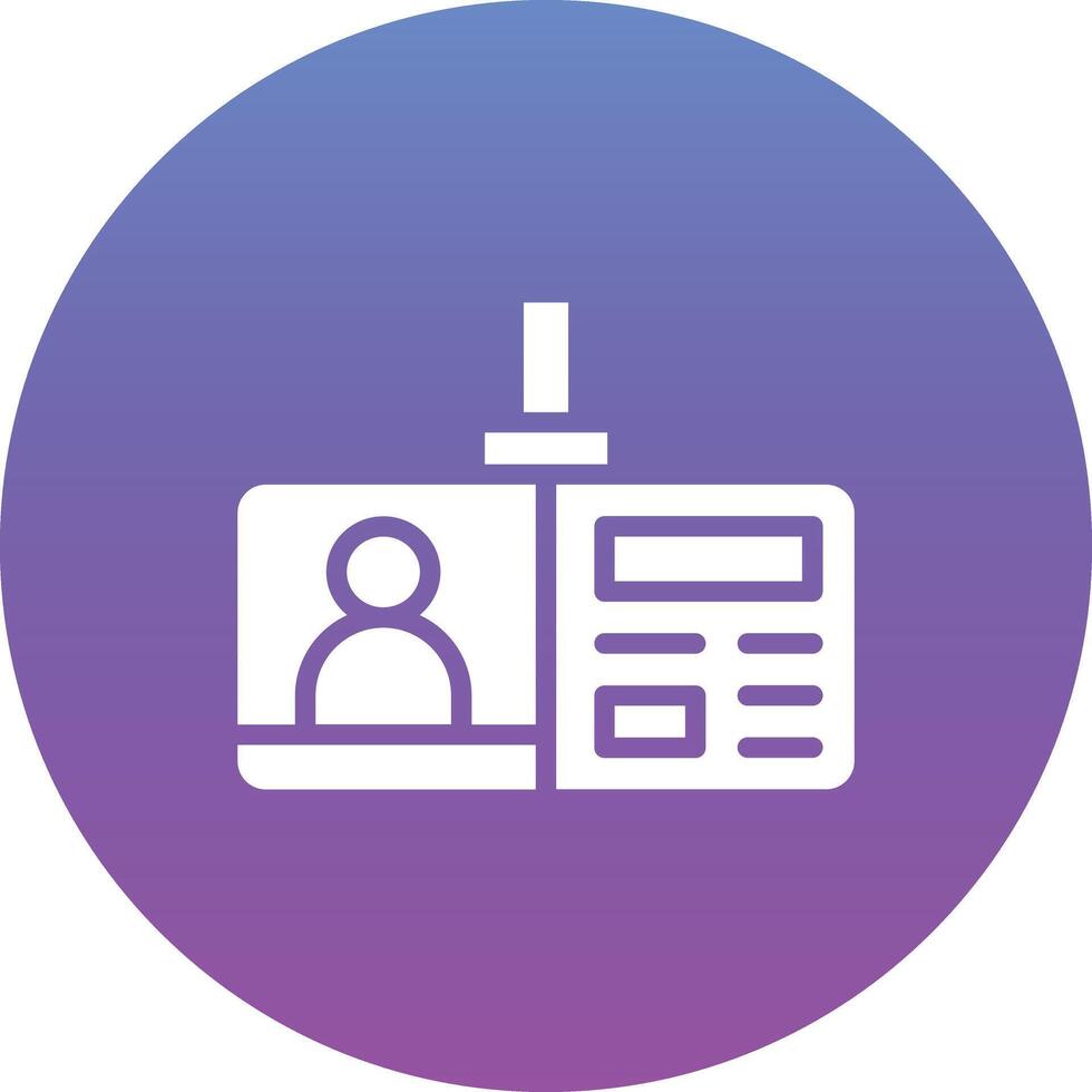 icono de vector de tarjeta de identificación