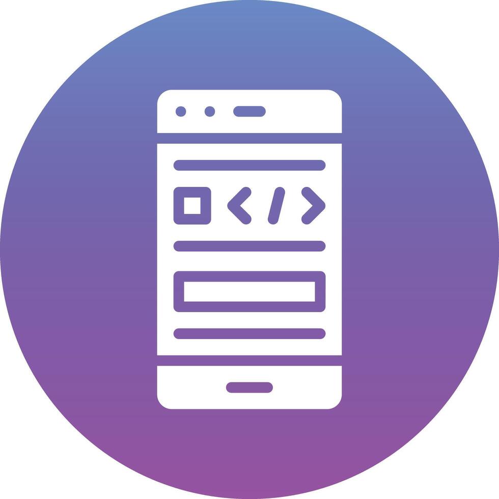 Smartphone Coding Vector Icon