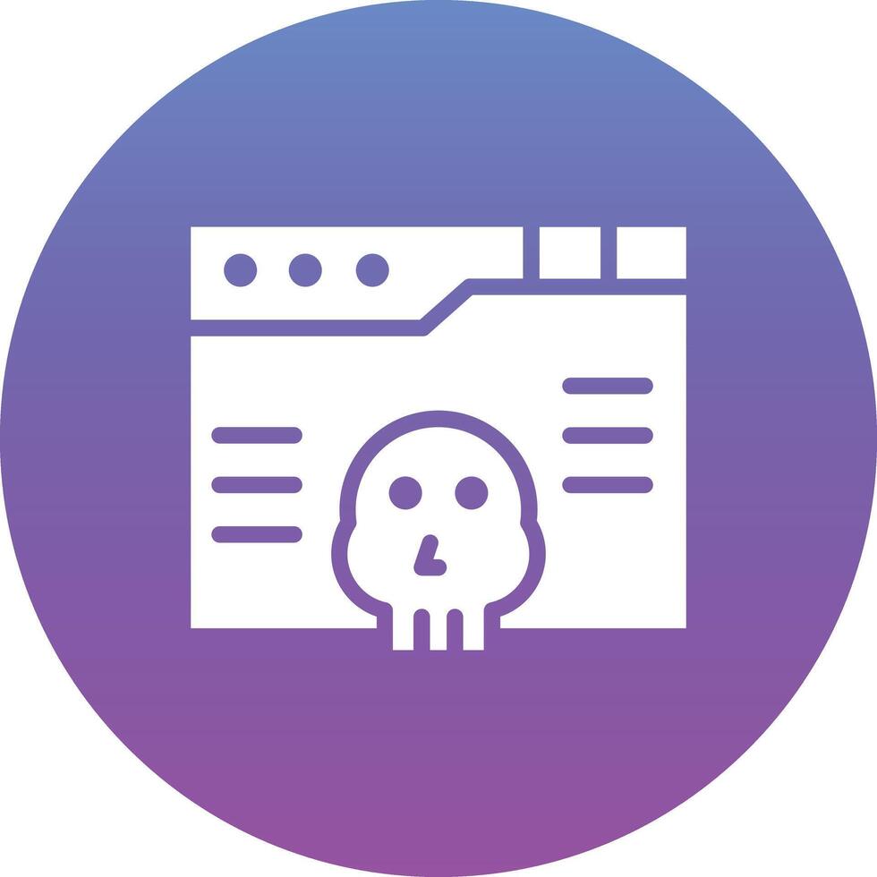 Browser Hacked Vector Icon