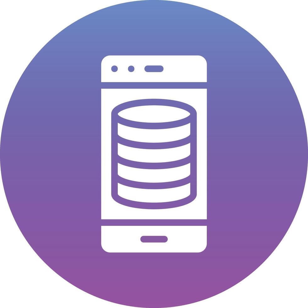 Smartphone Database Vector Icon