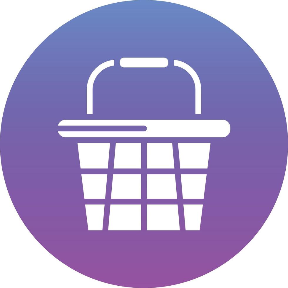 icono de vector de cesta de compras