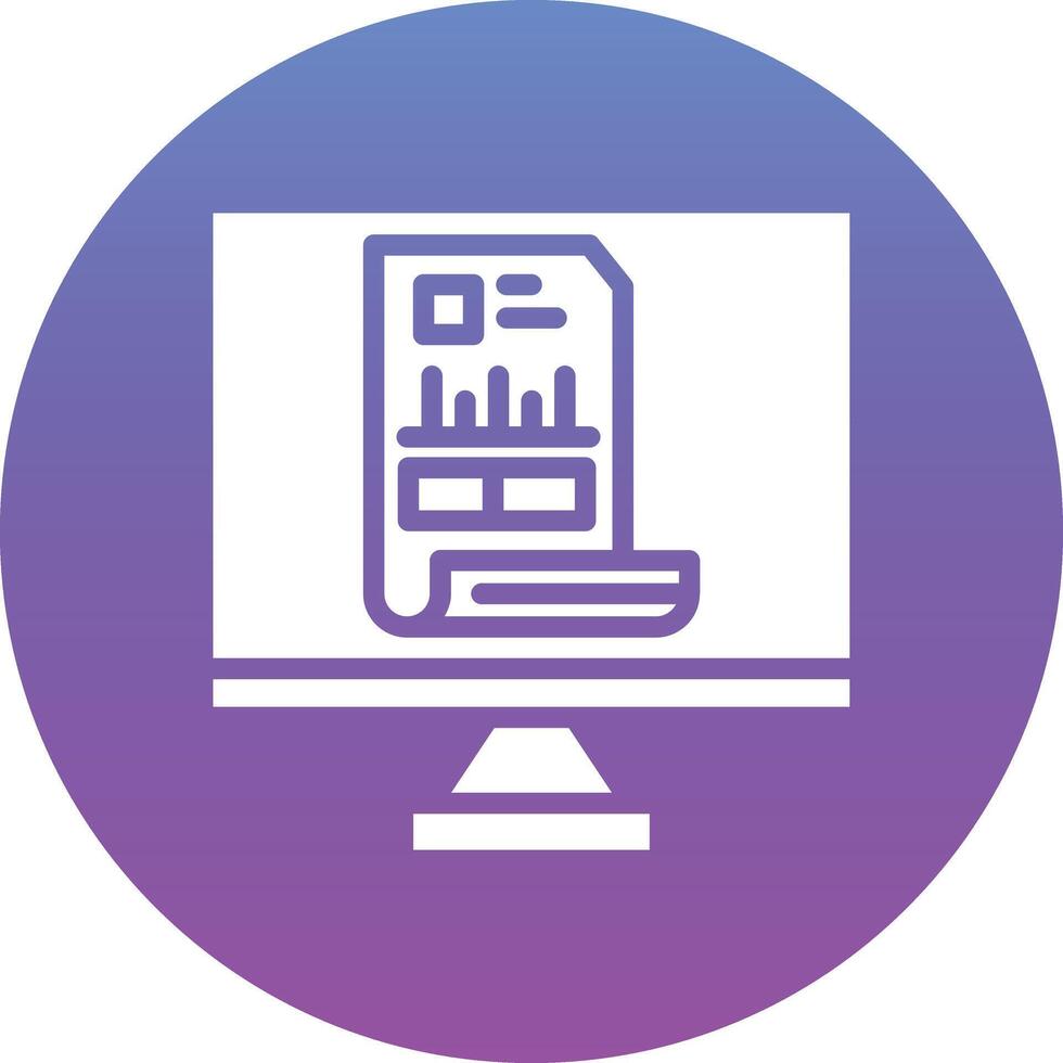 Online Invoice Vector Icon