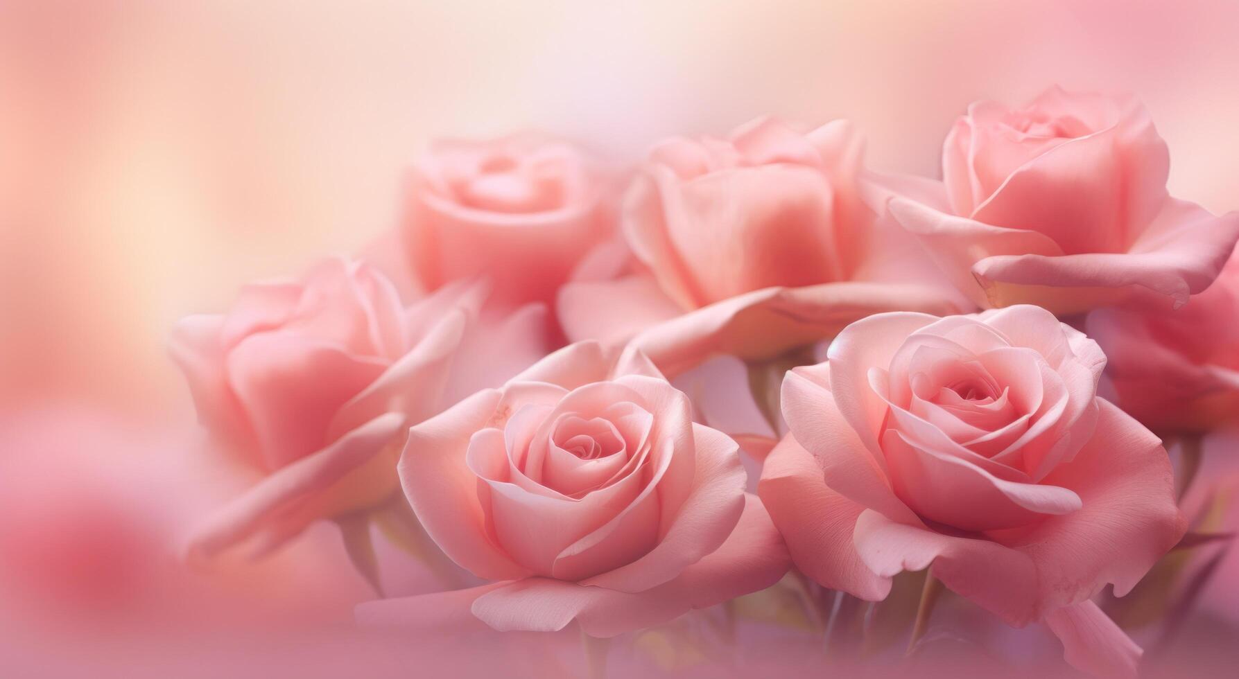 AI generated roses with a blurred background photo