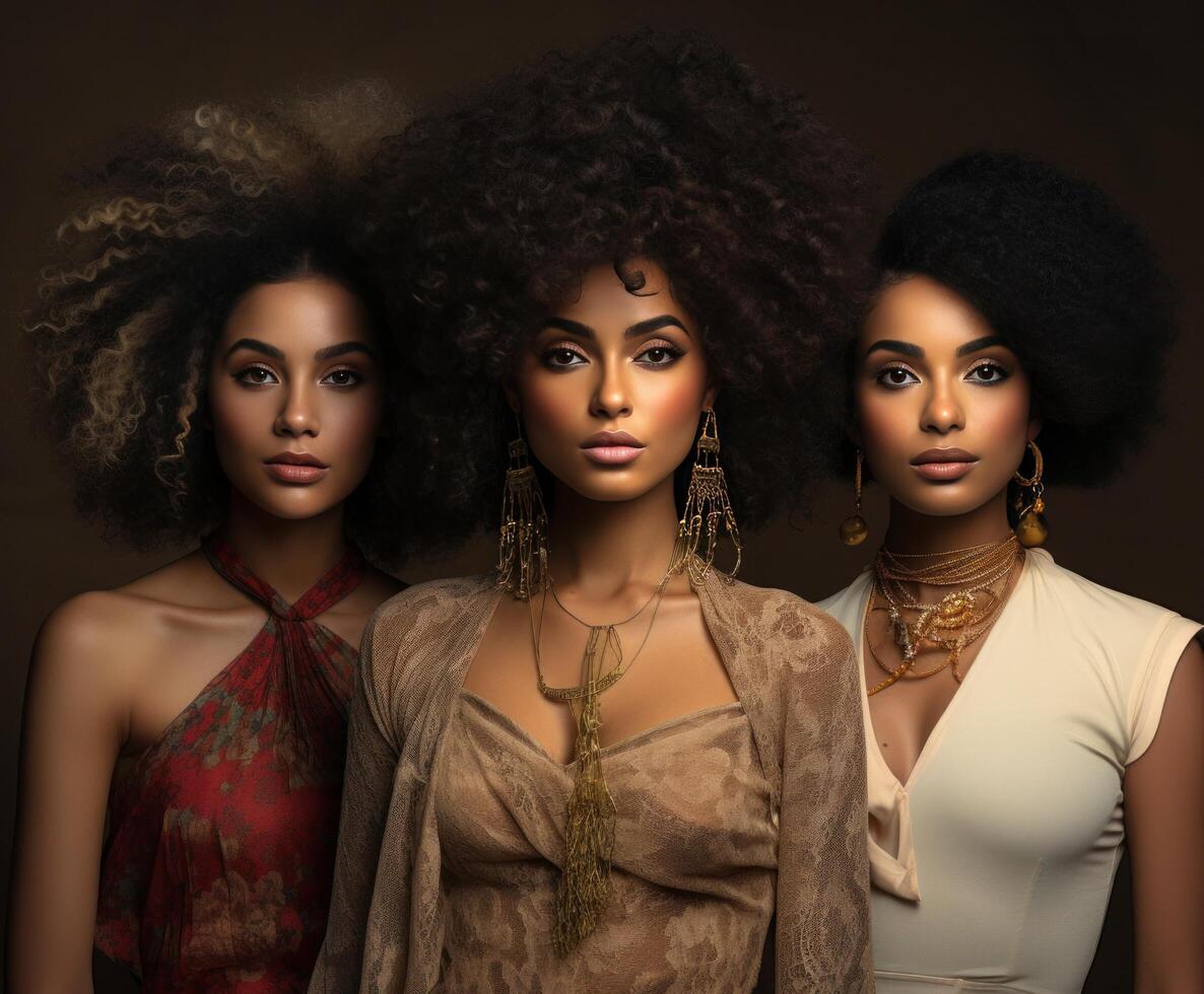 AI generated some hair styles best for your natural hair, photo