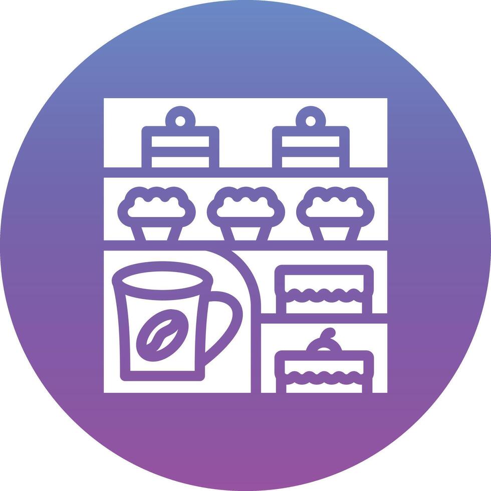 Cafe Showcase Vector Icon