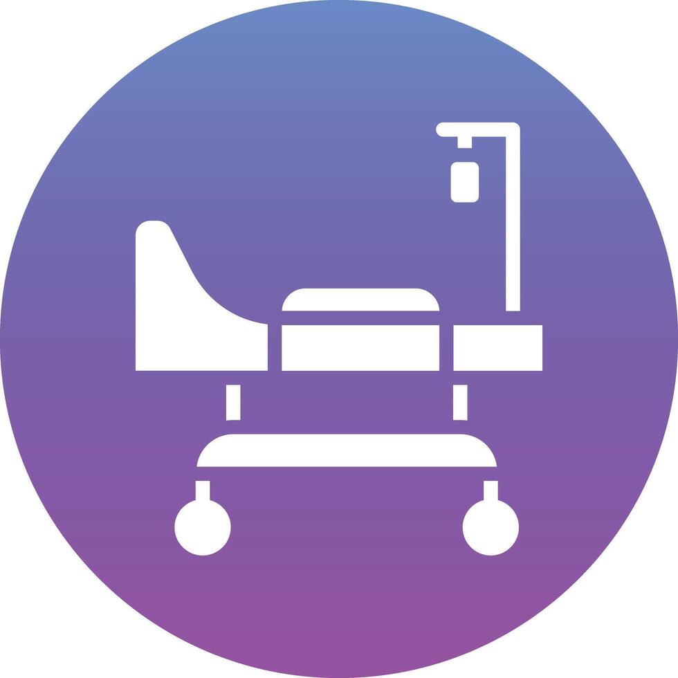 icono de vector de cama de hospital