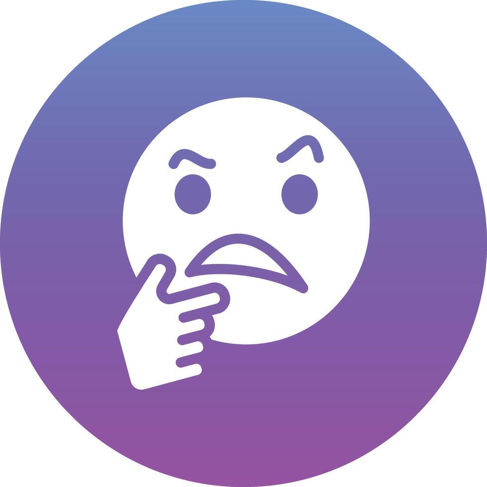 Thinking Face Vector Icon