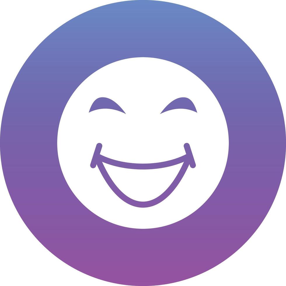 Grinning Squinting Face Vector Icon