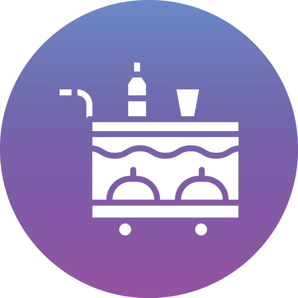 Airplane Food Trolley Vector Icon