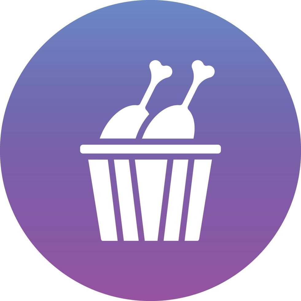 Chicken Bucket Vector Icon