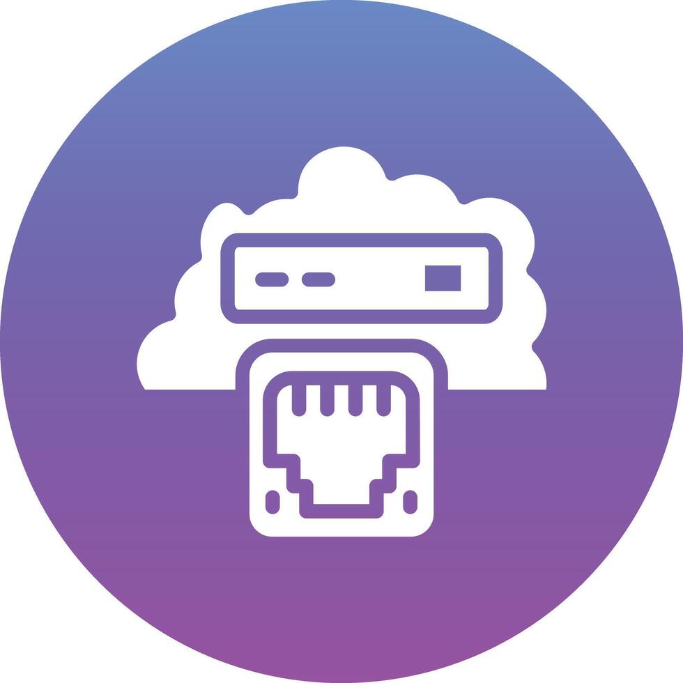 Cloud Ethernet Vector Icon