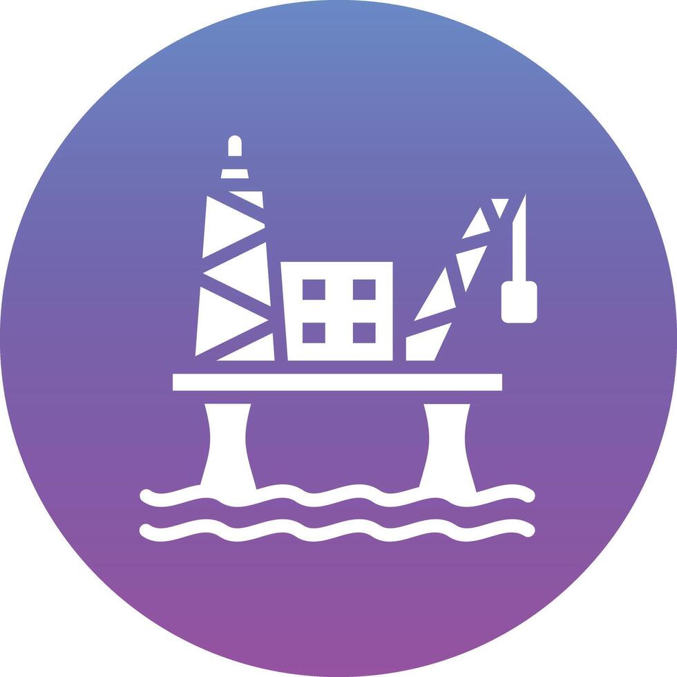 icono de vector de plataforma petrolera