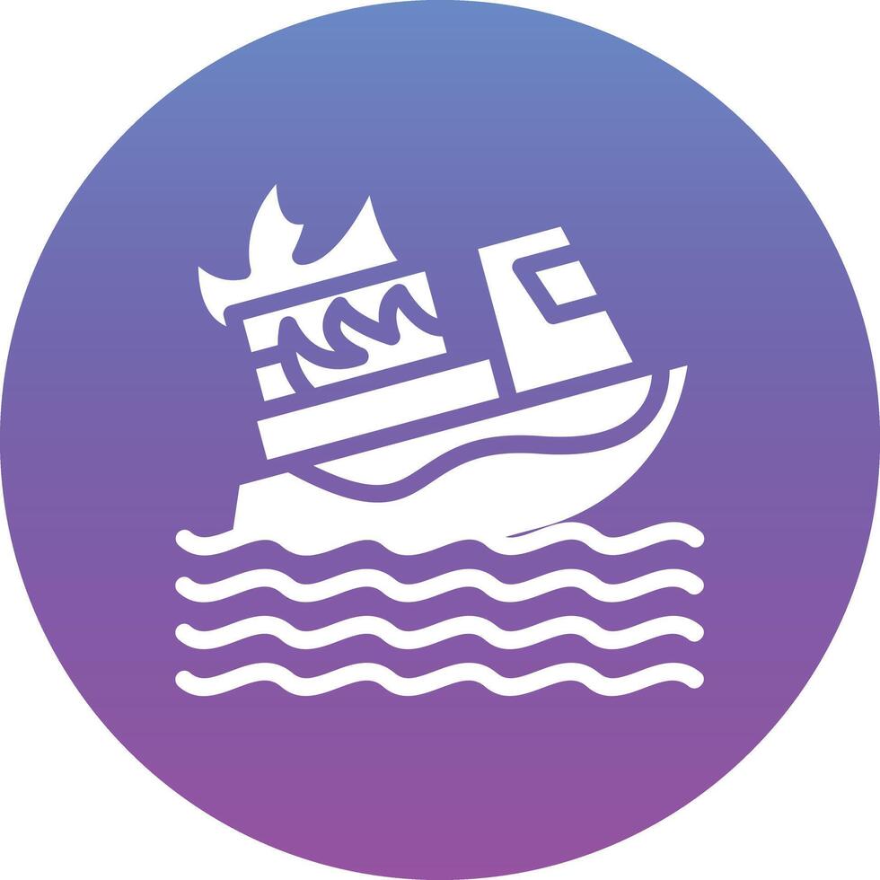 Burning Ship Vector Icon
