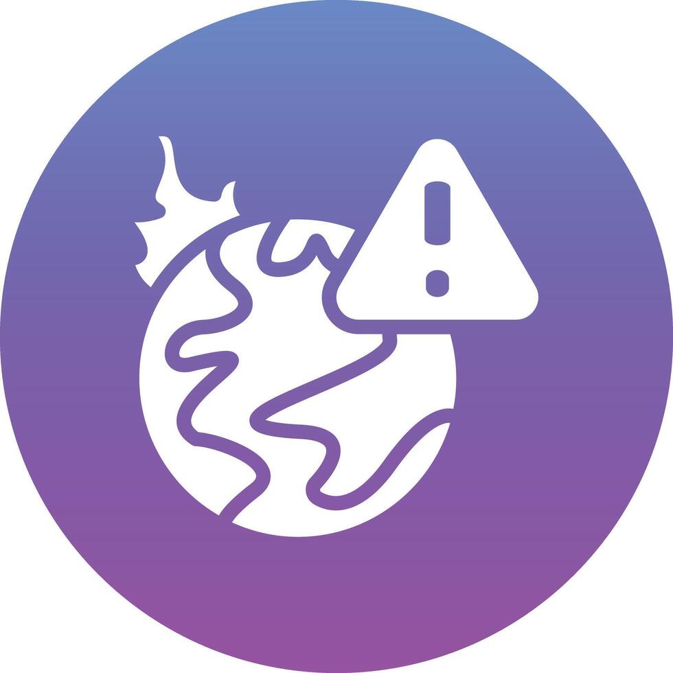 Earth Danger Vector Icon