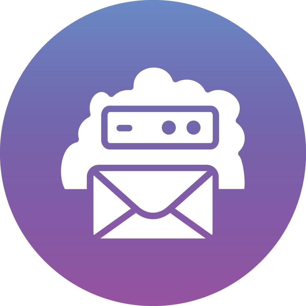 Cloud Email Vector Icon