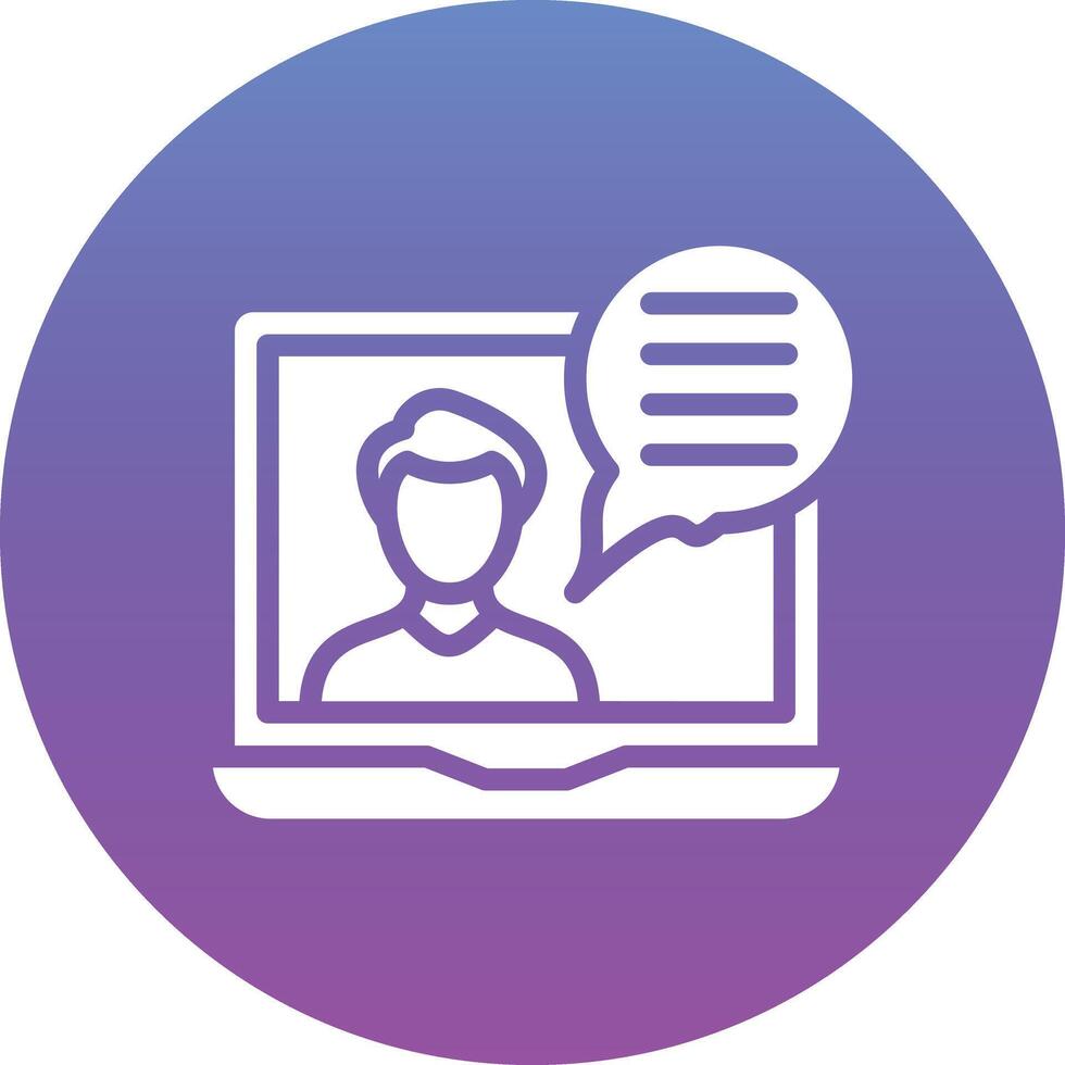 Online Lecture Vector Icon