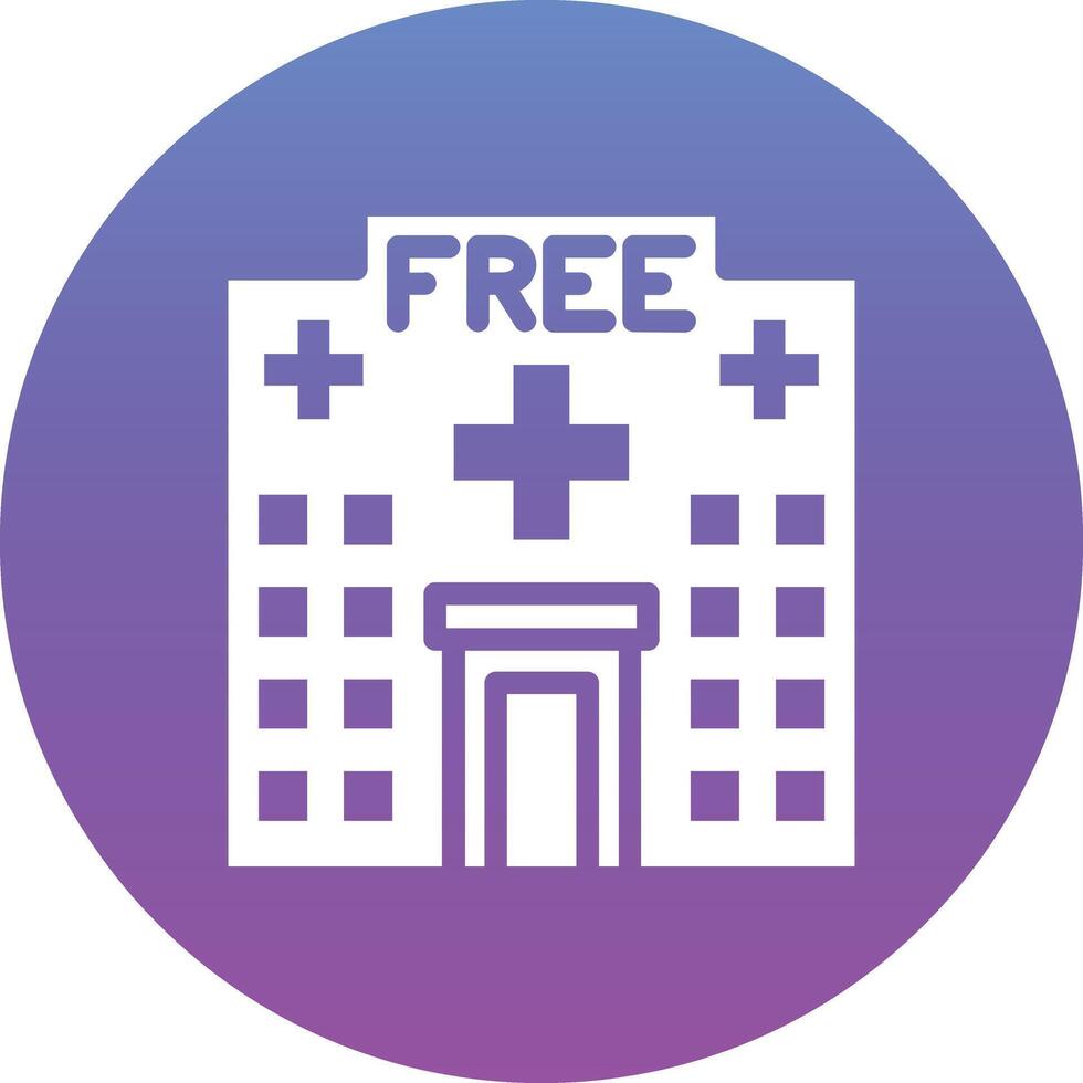 icono de vector de hospital gratis