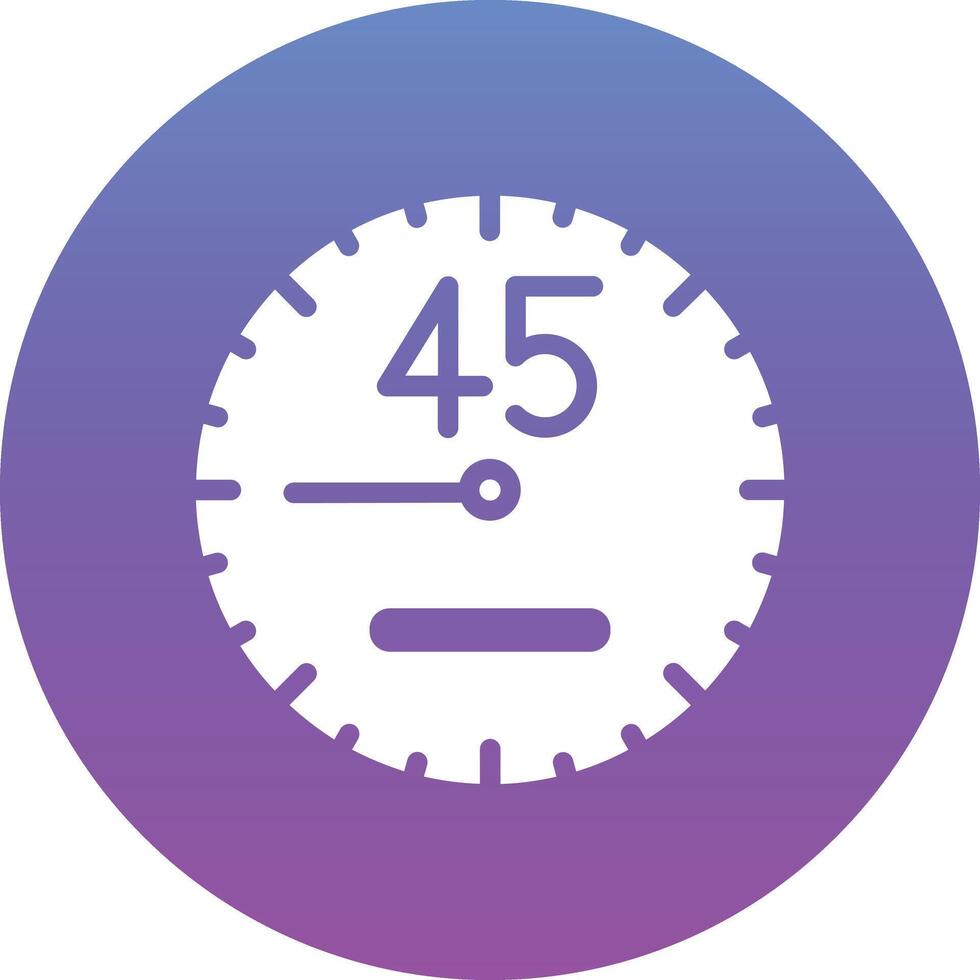 45 Minutes Vector Icon
