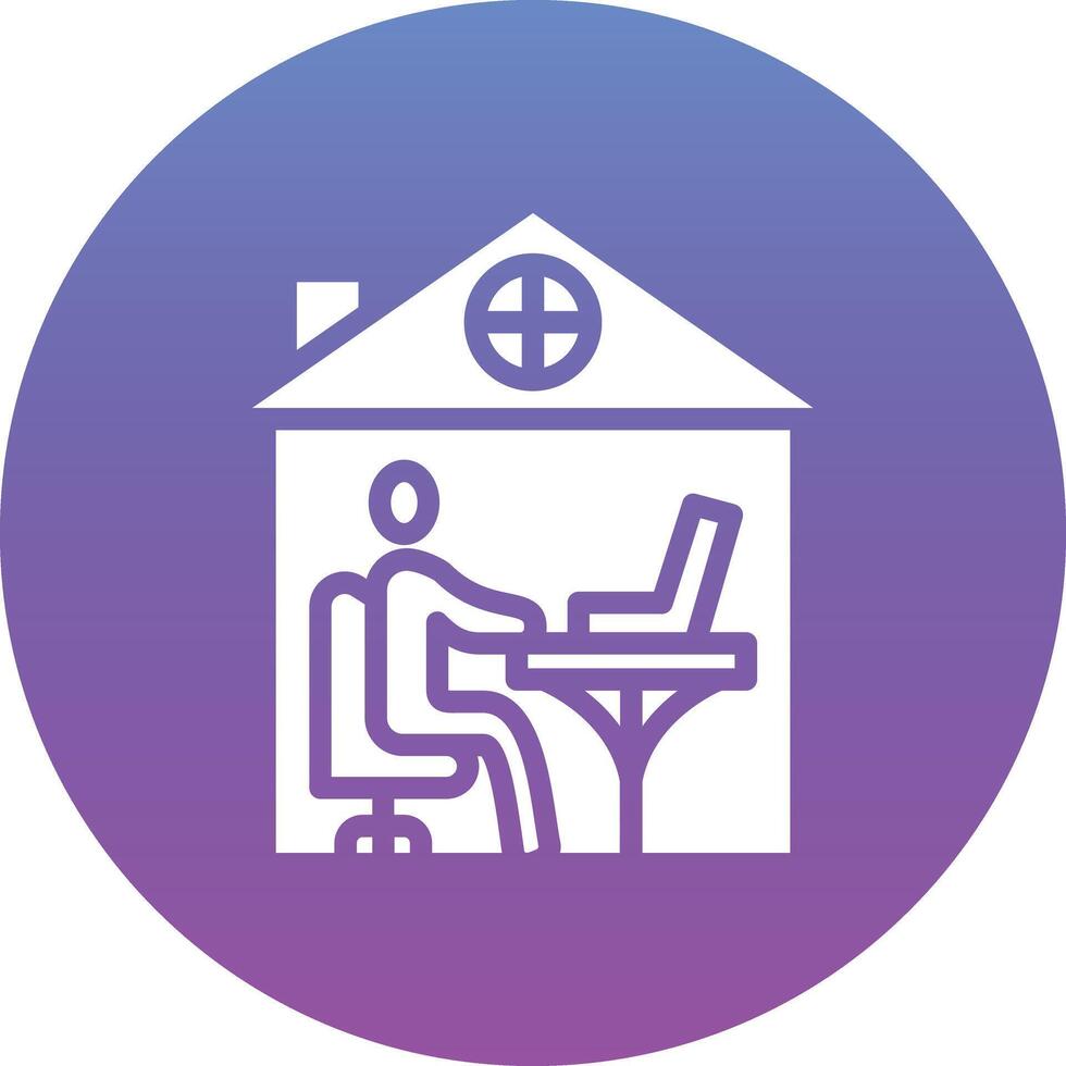Working at Home Vector Icon