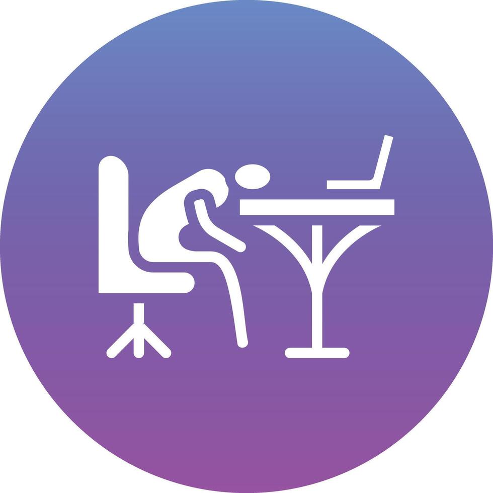 Sleepy Worker Vector Icon