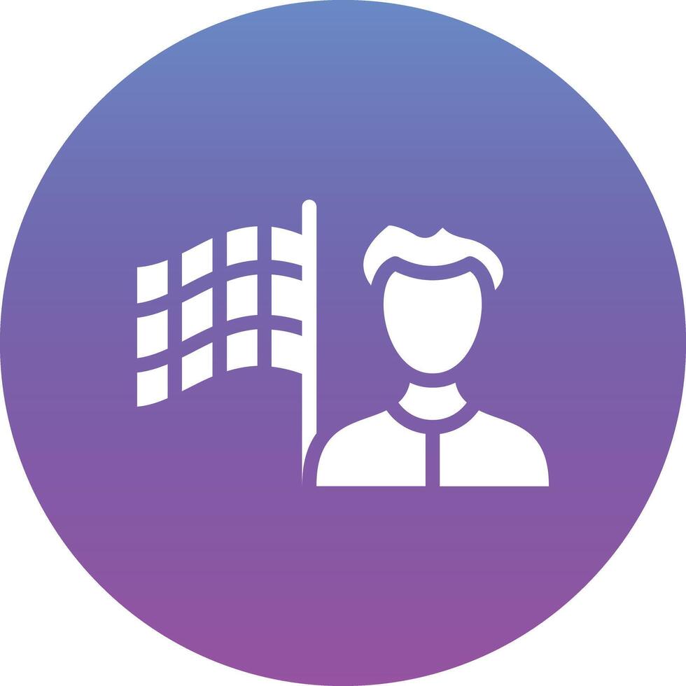 Flagman Vector Icon