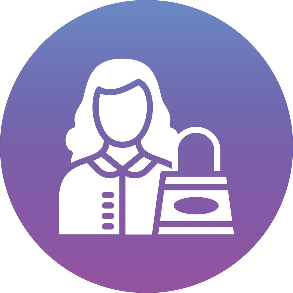Woman Shopping Vector Icon