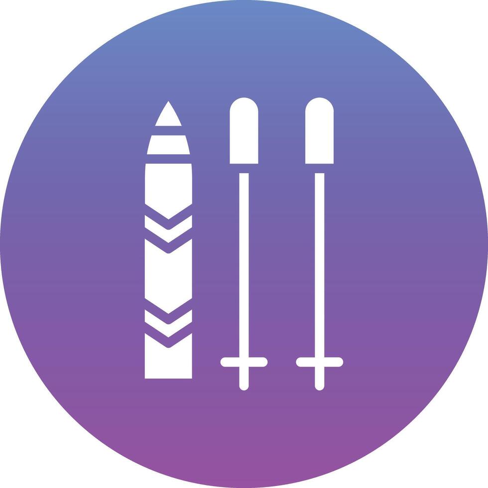 Skiing Vector Icon