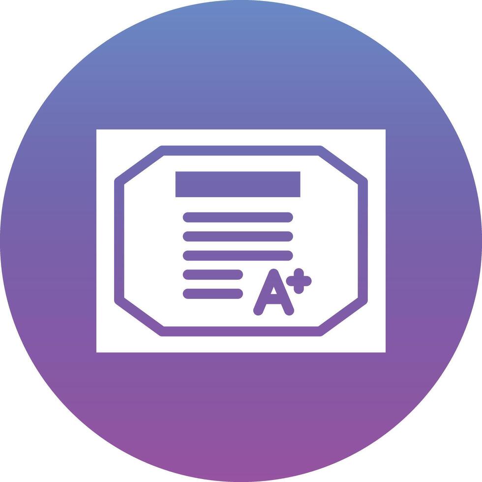 Grade Vector Icon