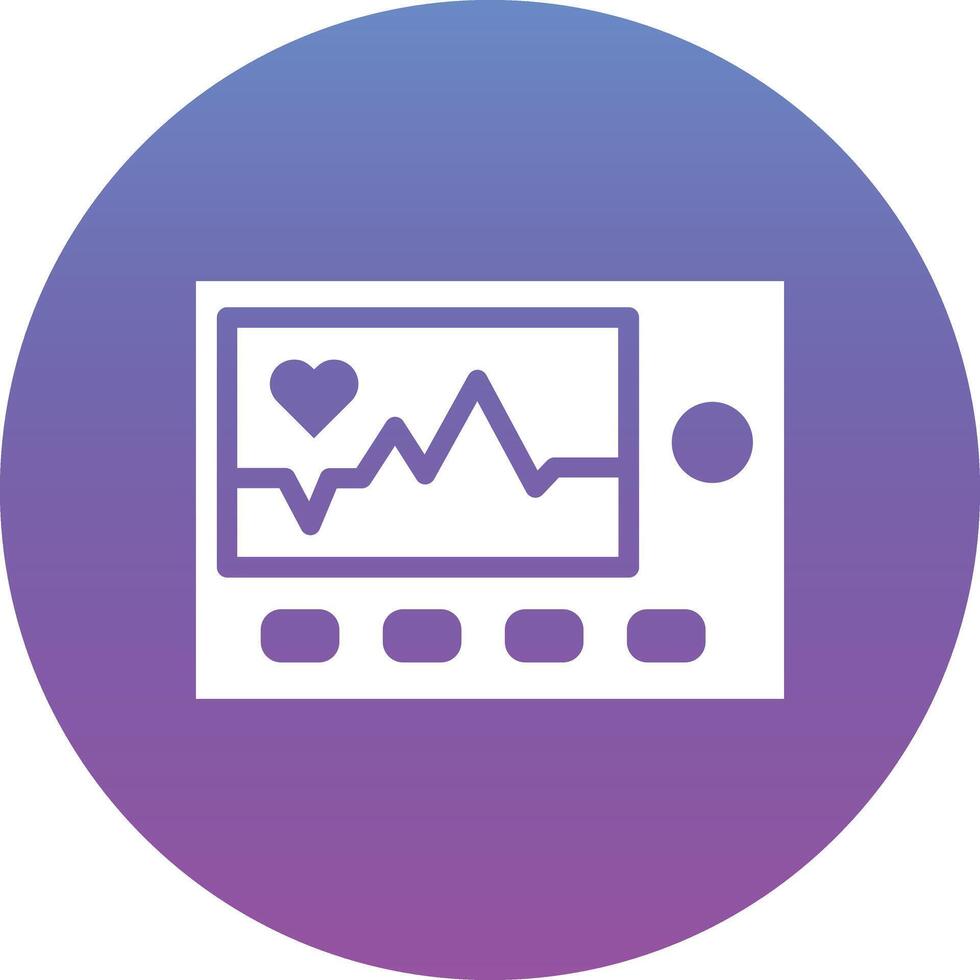 icono de vector de monitoreo cardíaco