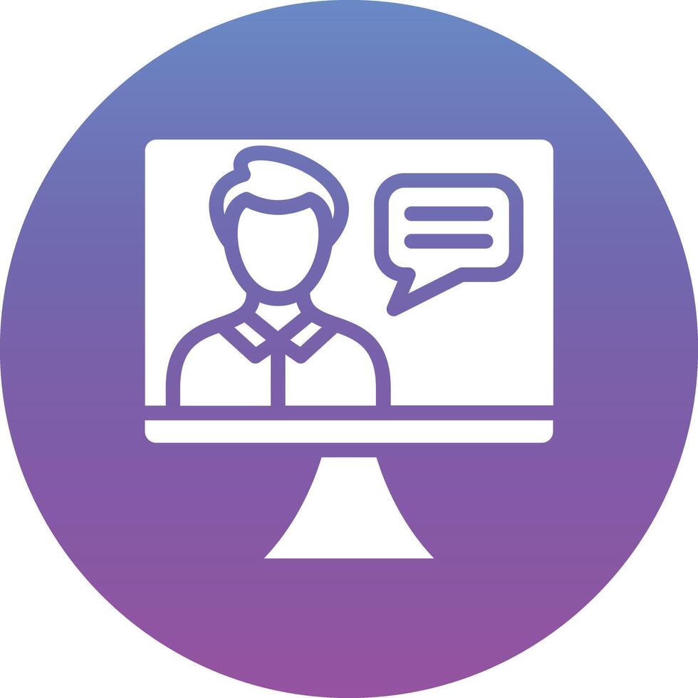 Online Lecture Vector Icon