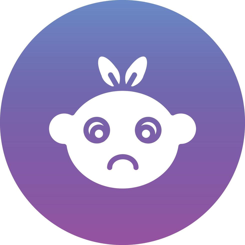 Sad Baby Vector Icon