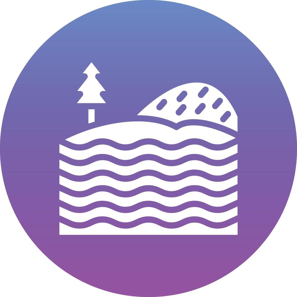 Lake Landscape Vector Icon