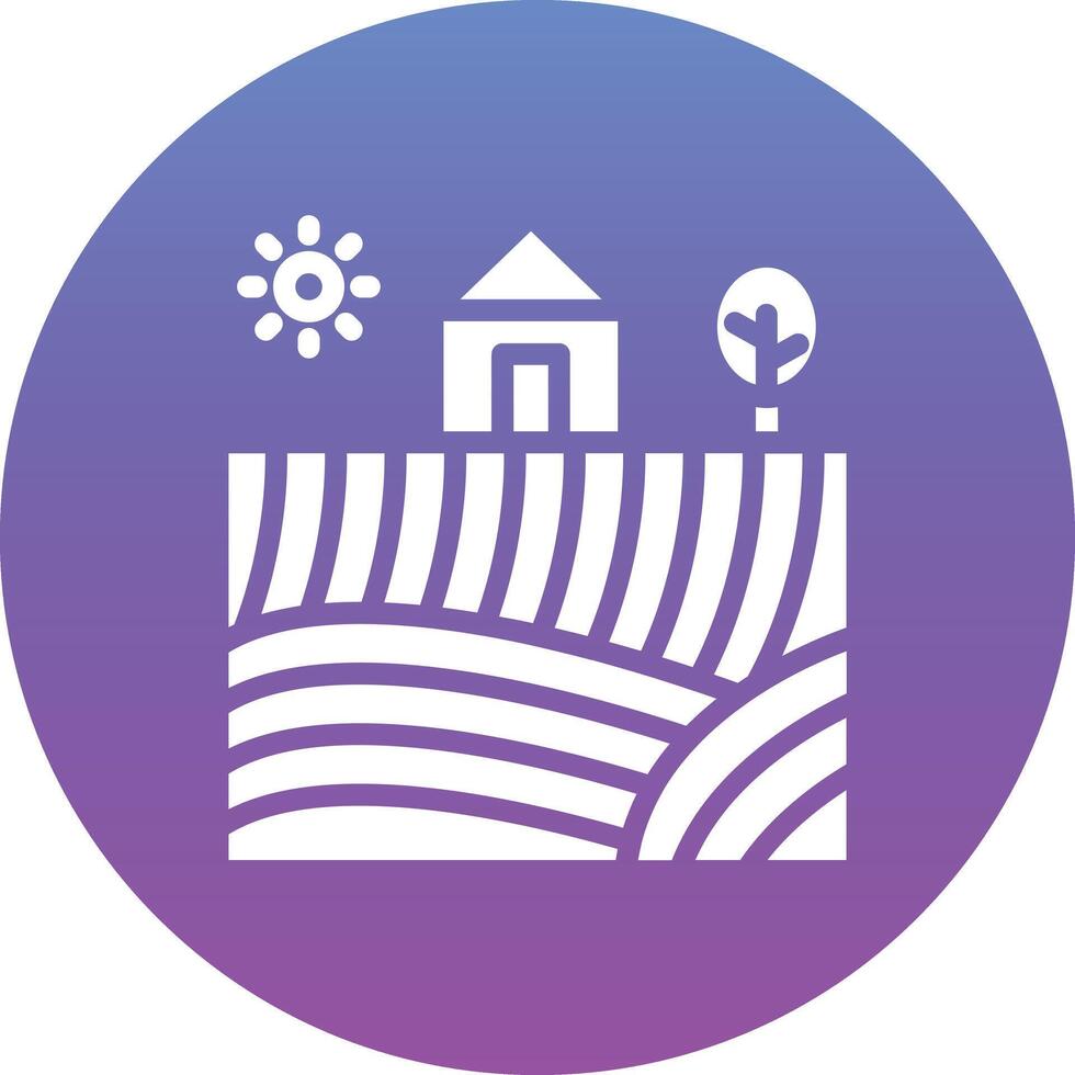 Fields Landscape Vector Icon