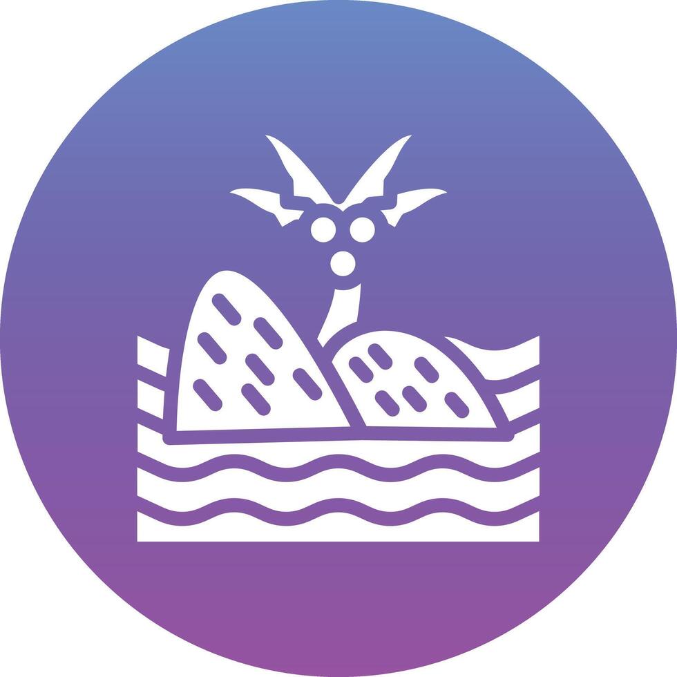 Island Landscape Vector Icon