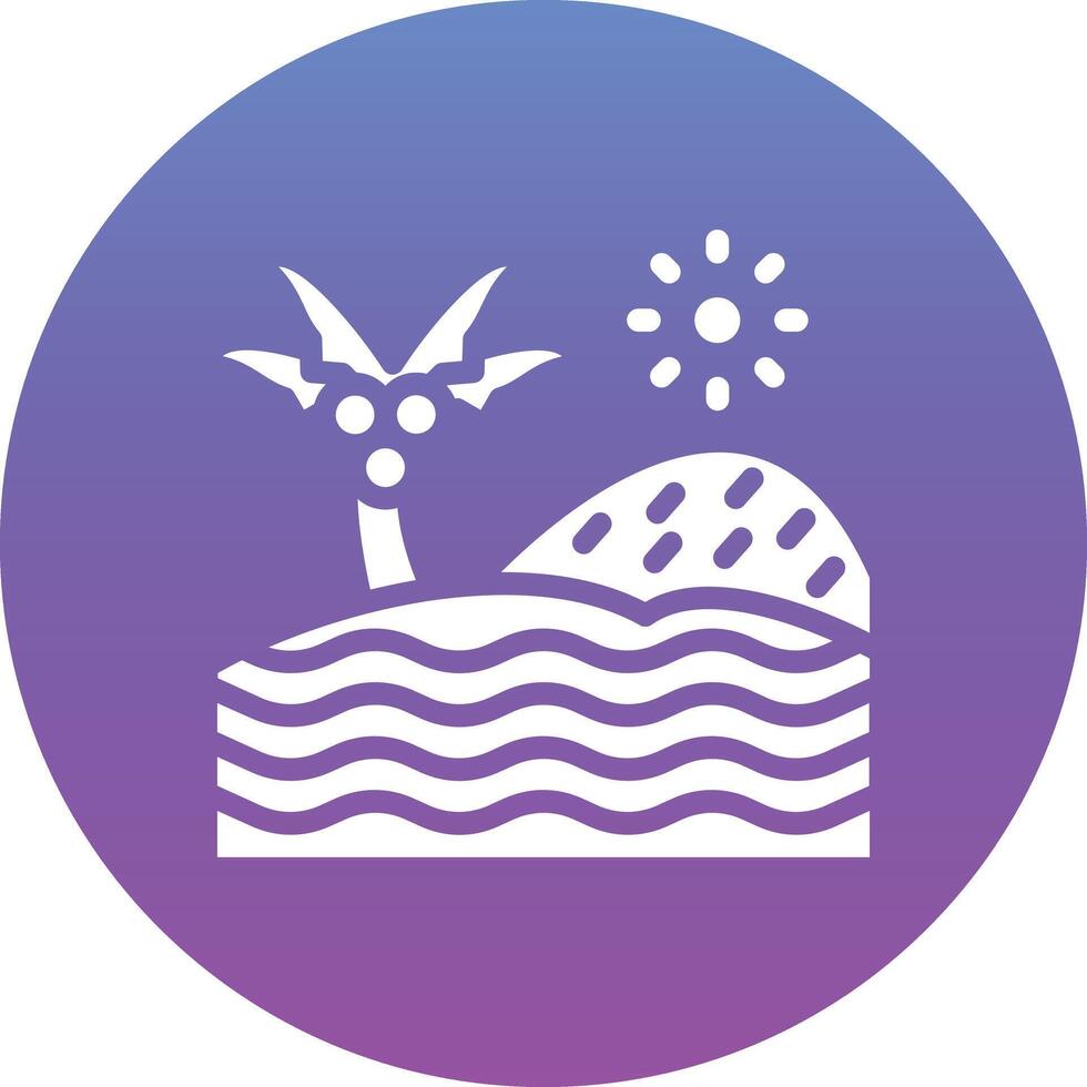 Beach Landscape Vector Icon