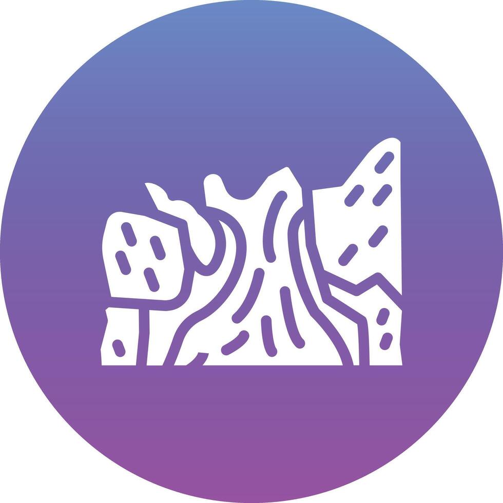 Waterfall Landscape Vector Icon
