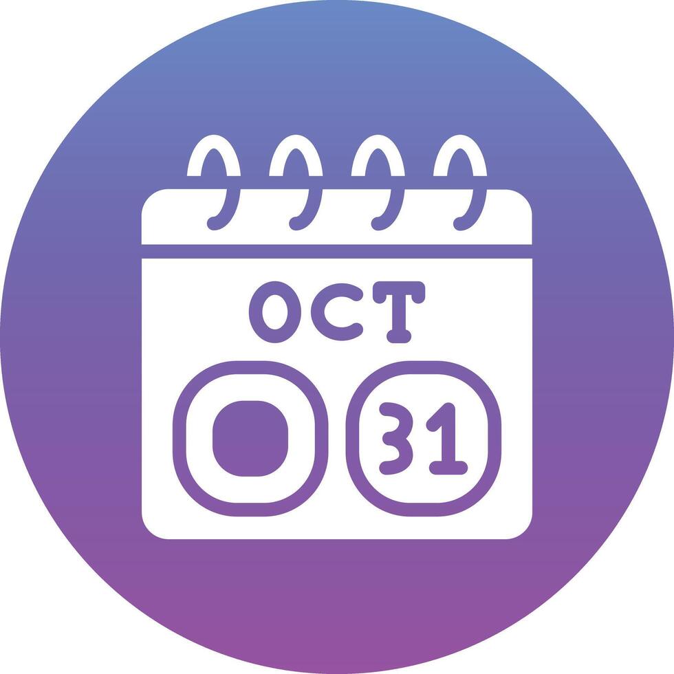 icono de vector de 31 de octubre