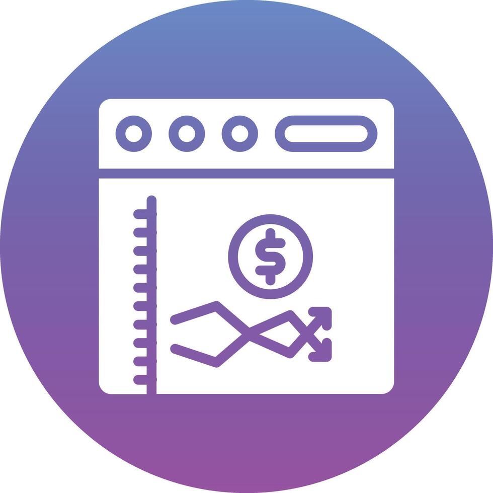Stock Market Webpage Vector Icon