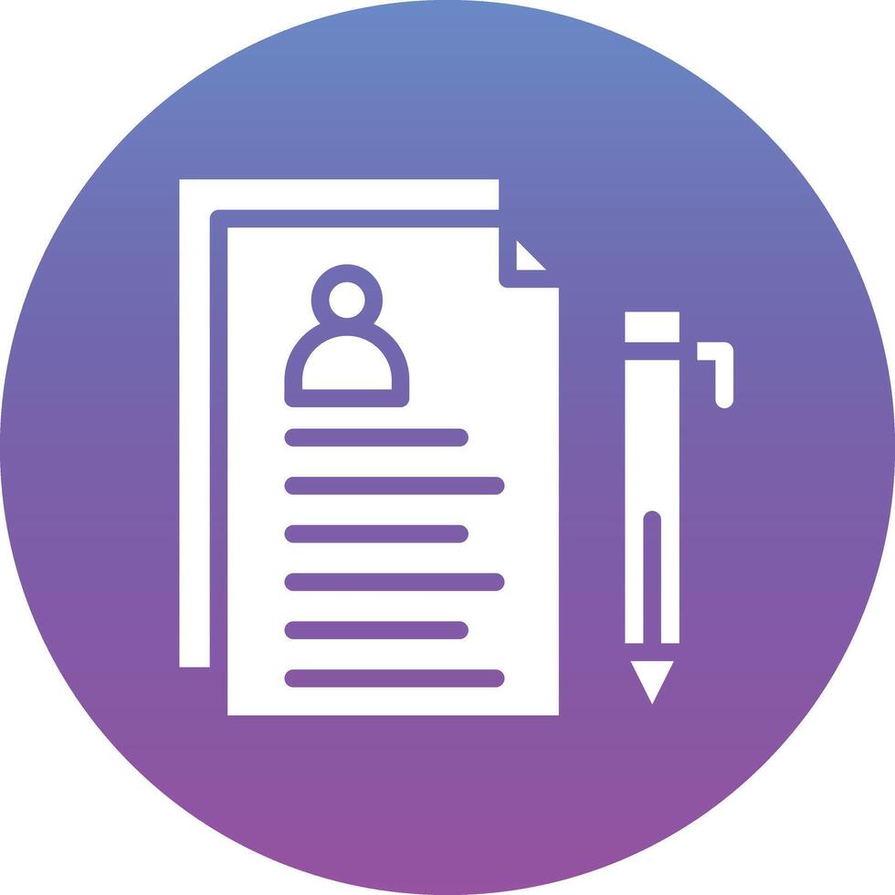 Curriculum Vitae Vector Icon