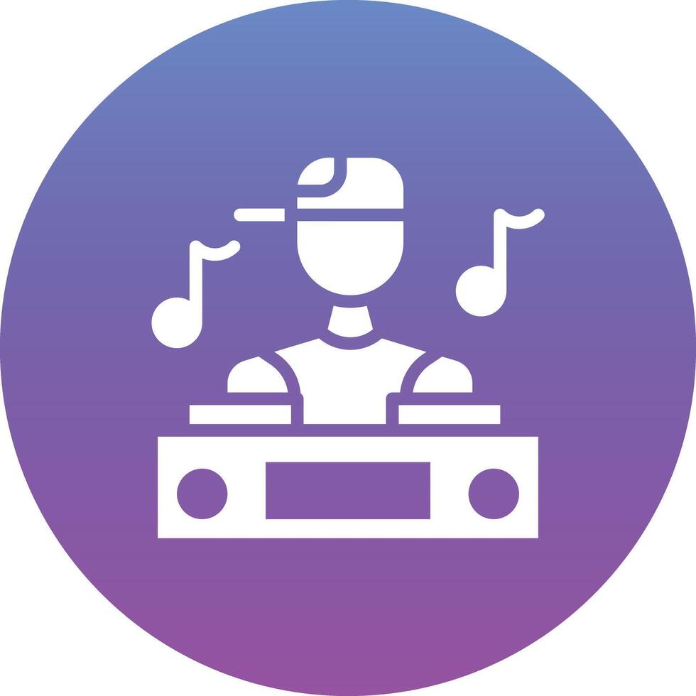 icono de vector de DJ