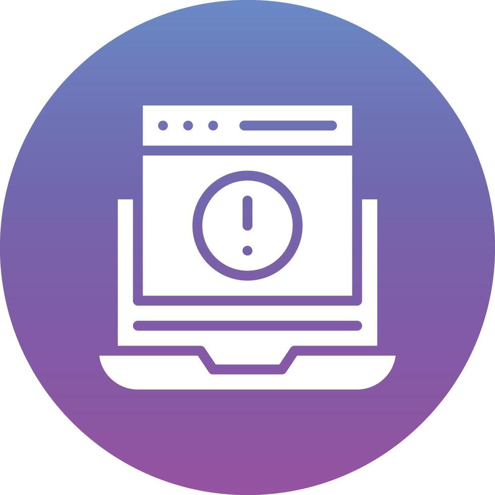 Website Error Vector Icon