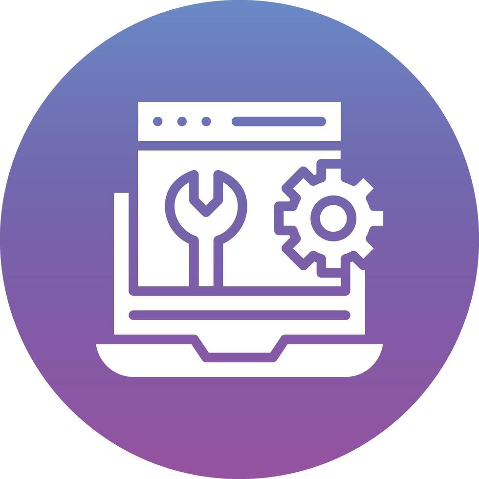 Web Maintenance Vector Icon