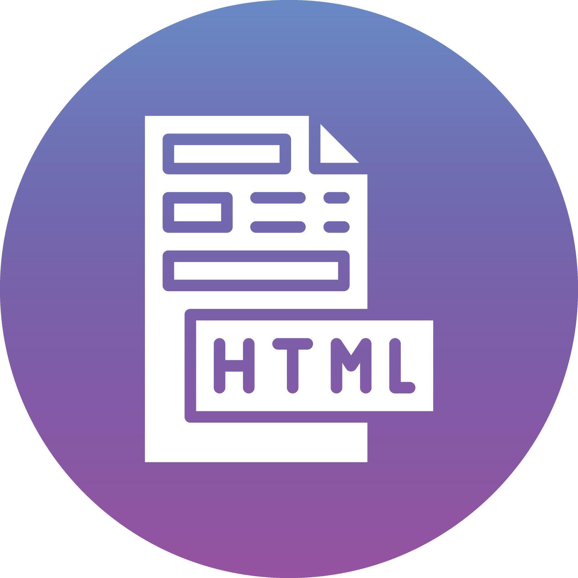 HTML File Vector Icon 37358282 Vector Art at Vecteezy